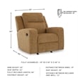 Pemberly Row Contemporary Polyester Upholstered Honey Recliner