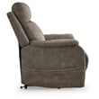 Pemberly Row Contemporary Faux Leather Gray Power Lift Recliner