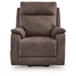 Pemberly Row Contemporary Faux Leather Brown Power Lift Recliner