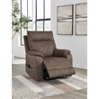 Pemberly Row Contemporary Faux Leather Brown Power Lift Recliner