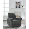 Pemberly Row Contemporary Polyester Black Power Lift Recliner