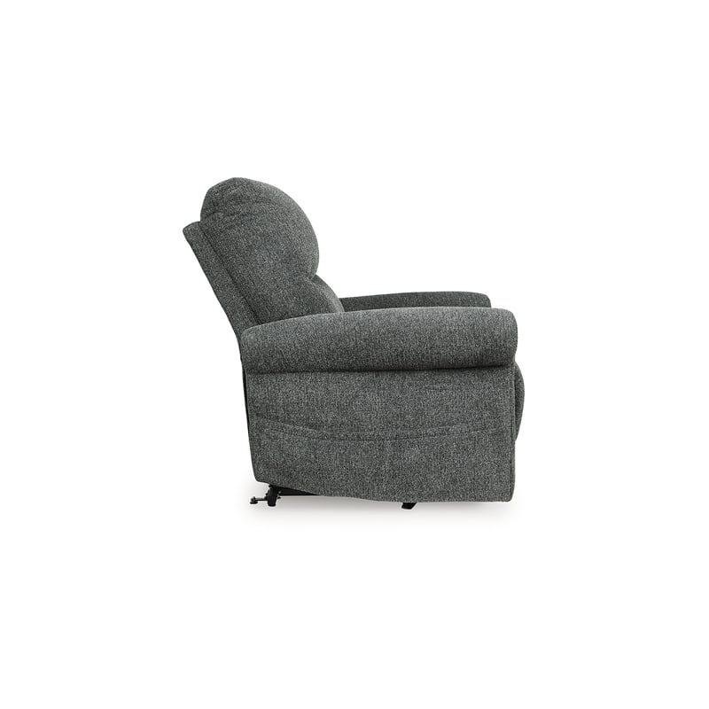 Pemberly Row Contemporary Polyester Black Power Lift Recliner