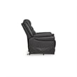 Pemberly Row Contemporary Faux Leather Black Power Lift Recliner