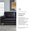 Pemberly Row Contemporary Leather Upholstered Black Finish Sofa