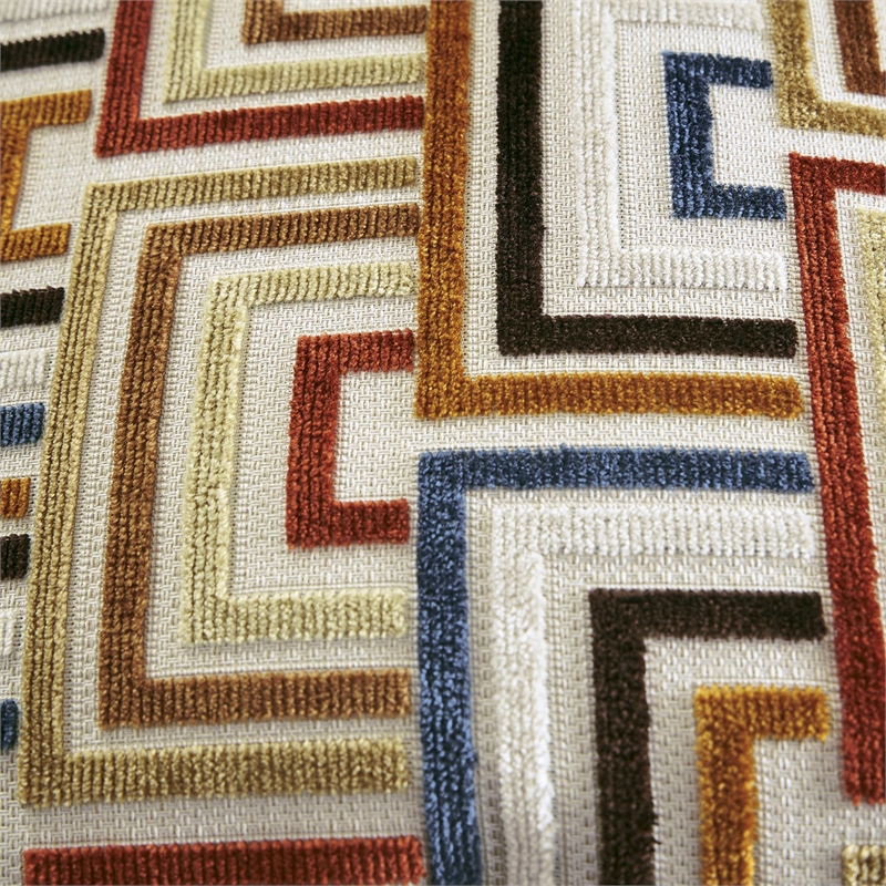 Pemberly Row Contemporary Polyester Orange Queen Sofa Sleeper