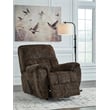 Pemberly Row Contemporary Polyester Upholstered Brown Rocker Recliner