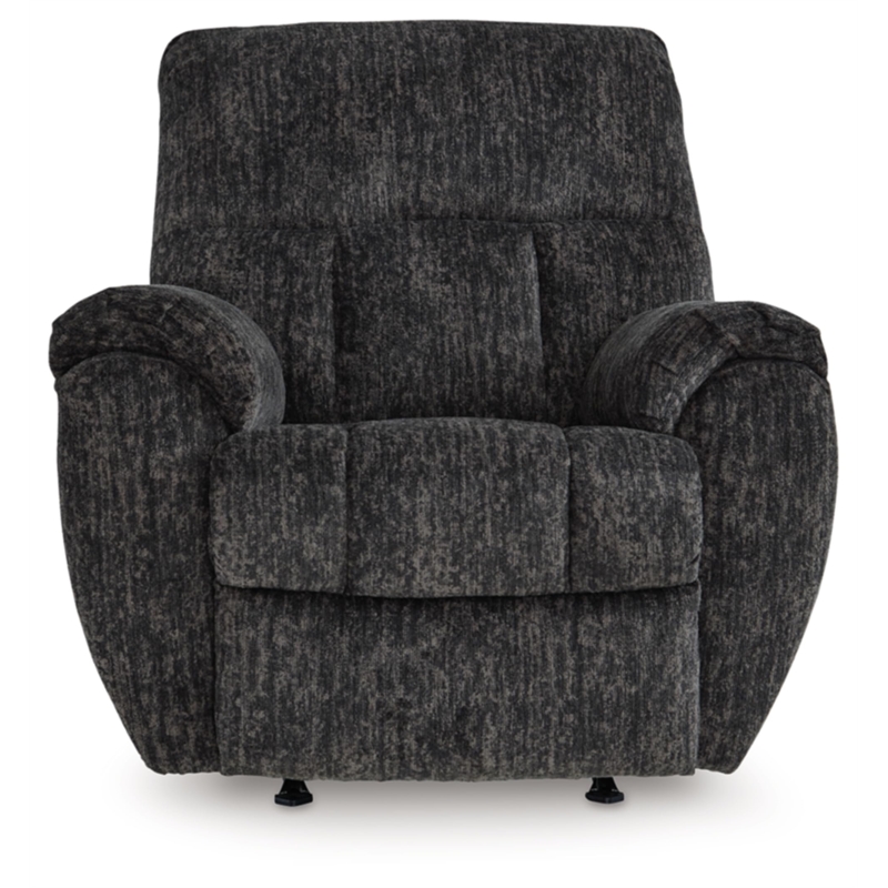 Pemberly Row Contemporary Polyester Dark Gray Rocker Recliner