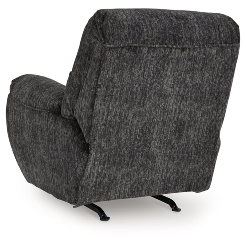 Pemberly Row Contemporary Polyester Dark Gray Rocker Recliner