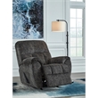 Pemberly Row Contemporary Polyester Dark Gray Rocker Recliner