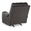 Pemberly Row Contemporary Faux Leather Upholstered Gray Rocker Recliner