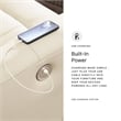 Pemberly Row Contemporary Leather Upholstered Beige Power Recliner