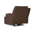 Pemberly Row Contemporary Leather Upholstered Brown Power Recliner