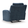 Pemberly Row Contemporary Polyester Upholstered Blue Recliner