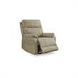Pemberly Row Contemporary Leather Upholstered Beige Power Lift Recliner