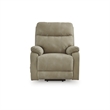 Pemberly Row Contemporary Leather Upholstered Beige Power Lift Recliner