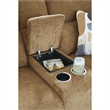 Pemberly Row Contemporary Polyester Brown Reclining Loveseat