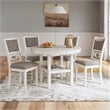 Pemberly Row Contemporary Wood Antique Dining Table & 4 Chairs