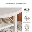 Pemberly Row Contemporary Wood Antique Dining Table & 4 Chairs