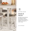 Pemberly Row Contemporary Wood Antique Dining Table & 4 Chairs
