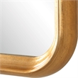Pemberly Row Contemporary Rectangular Concave Sloped Mirror in Gold
