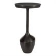 Pemberly Row Aluminum Round Top Organic-shaped Accent Table in Brown
