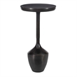 Pemberly Row Aluminum Round Top Organic-shaped Accent Table in Brown