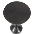 Pemberly Row Aluminum Round Top Organic-shaped Accent Table in Brown