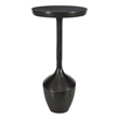 Pemberly Row Aluminum Round Top Organic-shaped Accent Table in Brown