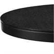 Pemberly Row Aluminum and Iron Accent Oval Top Table in Black