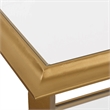 Pemberly Row Contemporary Iron Frame End Table in Radiant Gold