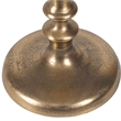 Pemberly Row Aluminum Farmhouse Round Accent Table in Antique Brass