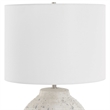 Pemberly Row Textured Ceramic Farmhouse Table Lamp in Distressed Gray