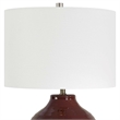 Pemberly Row Ceramic Traditional Table Lamp in Deep Ruby Red