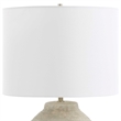 Pemberly Row Handcrafted Ceramic Base Farmhouse Table Lamp in Brown