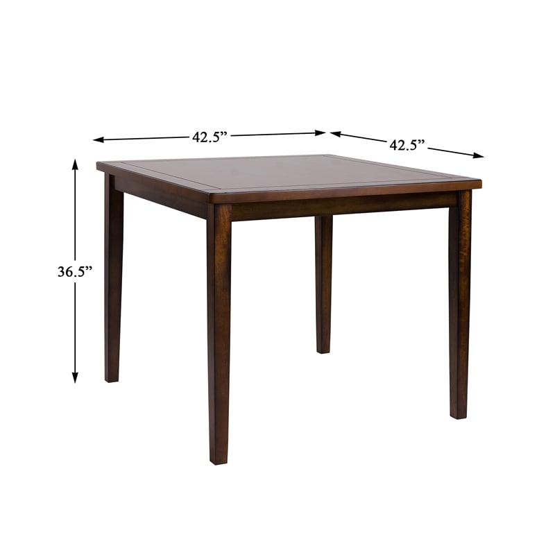 Pemberly Row 5 Piece Wood Counter Height Dining Set in Espresso