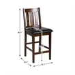 Pemberly Row 5 Piece Wood Counter Height Dining Set in Espresso