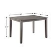 Pemberly Row 5-Piece Wood Dining Room Table and Chairs in Gray/Brown