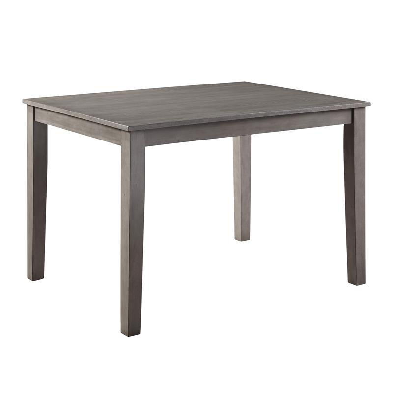 Pemberly Row 5-Piece Wood Dining Room Table and Chairs in Gray/Brown