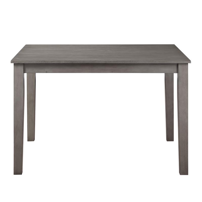 Pemberly Row 5-Piece Wood Dining Room Table and Chairs in Gray/Brown