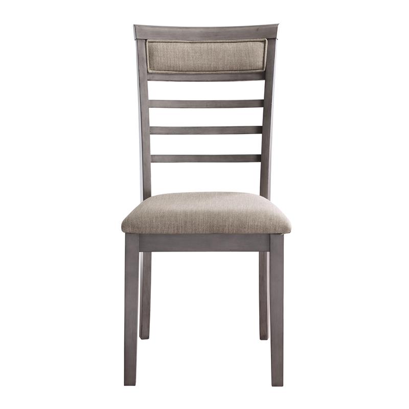 Pemberly Row 5-Piece Wood Dining Room Table and Chairs in Gray/Brown