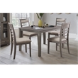Pemberly Row 5-Piece Wood Dining Room Table and Chairs in Gray/Brown
