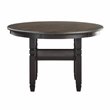 Pemberly Row Transitional Engineered Wood Dining Room Table in Brown/Black