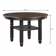 Pemberly Row Transitional Engineered Wood Dining Room Table in Brown/Black