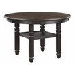 Pemberly Row Transitional Engineered Wood Dining Room Table in Brown/Black