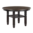 Pemberly Row 5-Pc Fabric Dining Set with 1 Table & 4 Side Chairs in Beige/Black