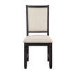 Pemberly Row 5-Pc Fabric Dining Set with 1 Table & 4 Side Chairs in Beige/Black