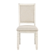 Pemberly Row 5-Piece Fabric Dining Set with 4 Side Chairs in Beige/Antique White