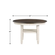 Pemberly Row 5-Piece Fabric Dining Set with 4 Side Chairs in Beige/Antique White