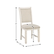 Pemberly Row 5-Piece Fabric Dining Set with 4 Side Chairs in Beige/Antique White