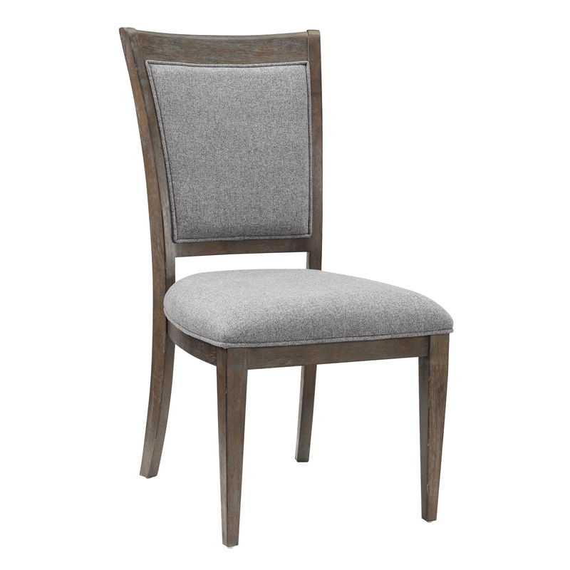 Pemberly Row 7-Pc Wood Dining Set with Arm & Side Chairs in Driftwood Brown/Gray